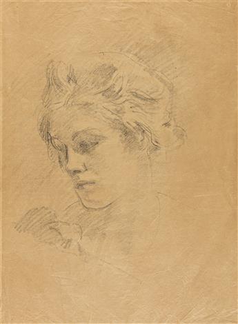 JOHN SINGER SARGENT Head of a Young Woman (Portrait of Beatrice Stewart).